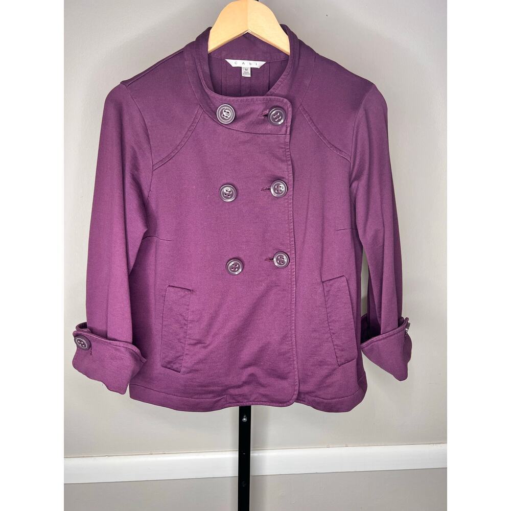 ☀️CAbi Double Breasted Jacket Blazer Size M 100% Cotton